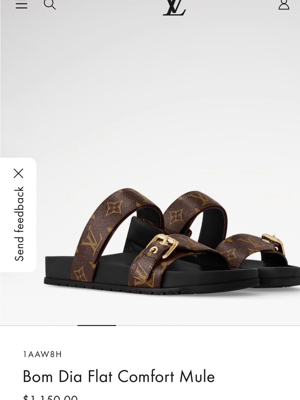 Louis Vuitton Bom Dia Flat Comfort Mule - Brown Monogram